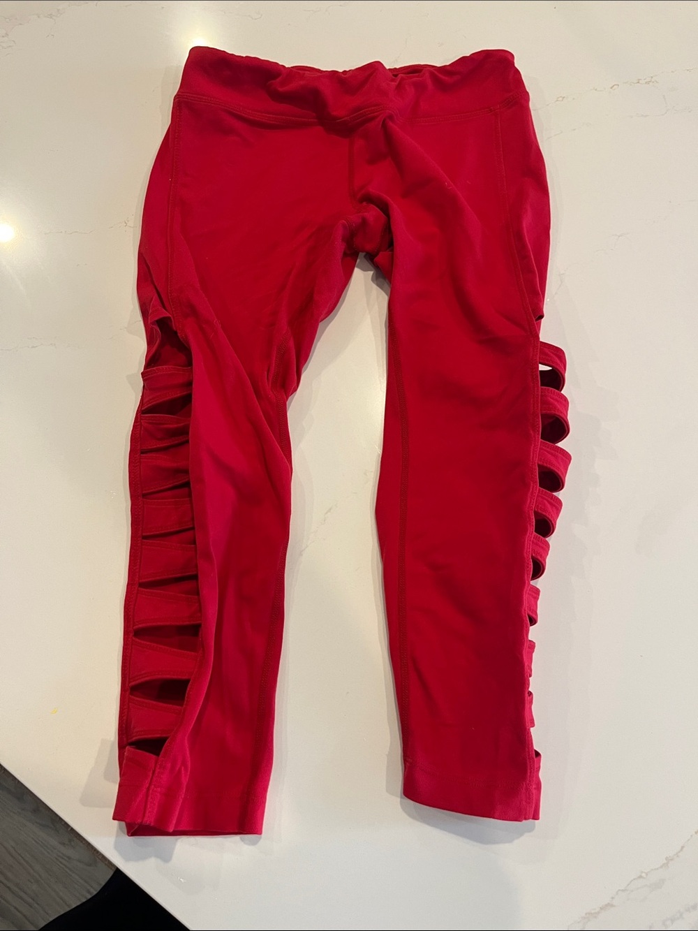 Red Kiragrace Cutout Leggings